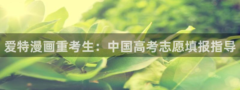 万渣朝凰漫蛙：爱特漫画重考生：中国高考志愿填报指导